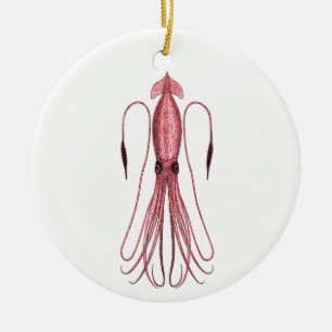 Giant Squid (kleurenillustratie) Keramisch Ornament