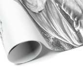 Giant Sunflower Black and White Art Cadeaupapier (Rol Hoek)