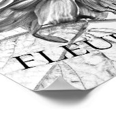 Giant Sunflower Black and White Script Poster (Hoek)