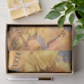 Giant Sunflower Country Yellow Grey Script Tissuepapier (Geschenk)