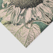 Giant Sunflower  Green Beige Decoupage Tissuepapier (Detail)