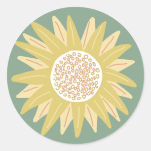 Giant Sunflower Ronde Sticker