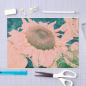 Giant Sunflower  Roze Green Art-ontkoppeling Tissuepapier (Craft)