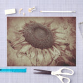 Giant Sunflower Sepia Brown  Antiek Tissuepapier (Craft)