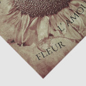 Giant Sunflower Sepia Brown Ephemera Tissuepapier (Detail)