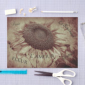 Giant Sunflower Sepia Brown Ephemera Tissuepapier (Craft)
