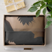 Giant Sunflower Sepia Brown ontkoppeling Tissuepapier (Geschenk)