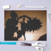 Giant Sunflower Sepia Brown ontkoppeling Tissuepapier (Craft)