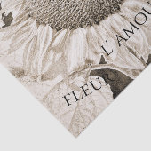 Giant Sunflower Sepia Brown Texture Script Tissuepapier (Detail)