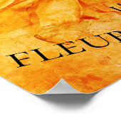 Giant Sunflower Yellow Grunge Script Poster (Hoek)