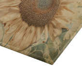 Giant Sunflower Yellow Old Rustige Art Snijplank (Hoek)