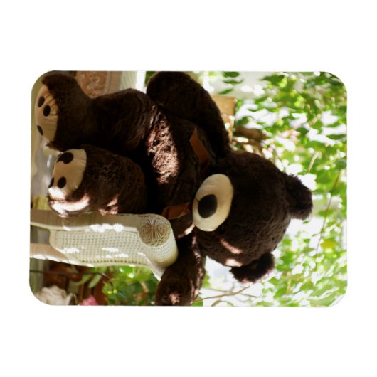 Giant Teddy Bear Relaxing in Paradise Magneet (Horizontaal)