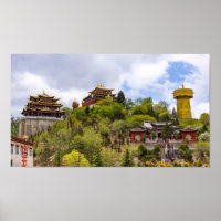 Giant tibetan gebed wiel Shangri-la-Yunnan