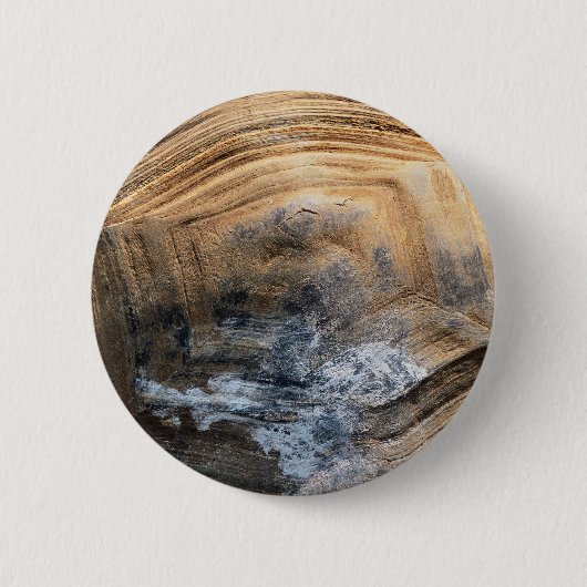GIANT TORTOISE SHELL RONDE BUTTON 5,7 CM (Voorkant)