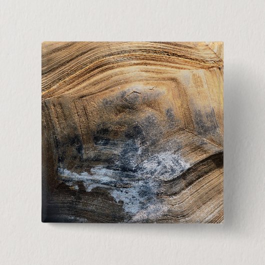 GIANT TORTOISE SHELL VIERKANTE BUTTON 5,1 CM (Voorkant)