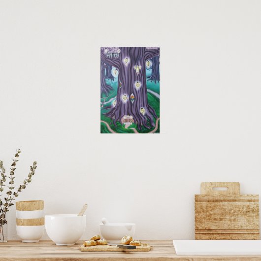 Giant Tree gemaakt van Amethyst Poster (Keuken)