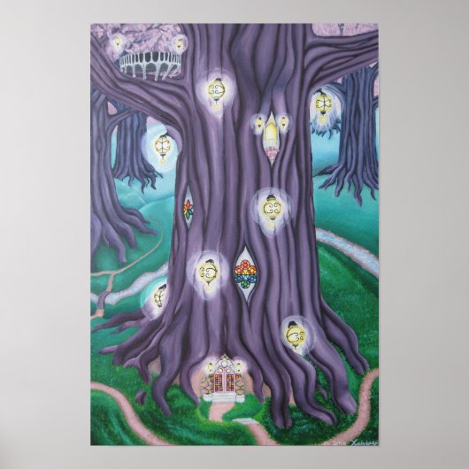 Giant Tree gemaakt van Amethyst Poster (Voorkant)