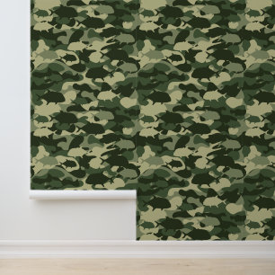 Giant trevally - Ulua camouflage patroon Behang