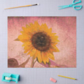 Giant Zonnebloem Roze Gele Textuur Tissuepapier (Craft)