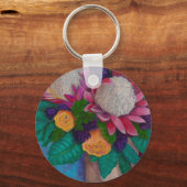 Giante eiwitten en Oranje Rozen Sleutelhanger (Voorkant)