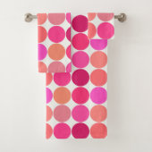 Giante Stippen uit de middeleeuwen, Fuchsia Pink e Bad Handdoek (Insitu)