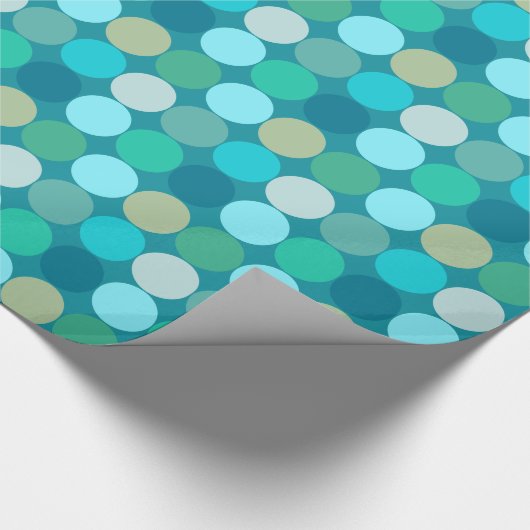 Giante Stippen uit de middeleeuwen, Turquoise, Aqu Cadeaupapier (Hoek)