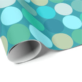 Giante Stippen uit de middeleeuwen, Turquoise, Aqu Cadeaupapier (Rol Hoek)