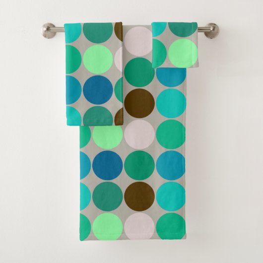 Giante Stippen uit de middeleeuwen, Turquoise en G Bad Handdoek (Insitu)