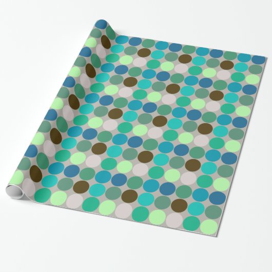Giante Stippen uit de middeleeuwen, Turquoise en G Cadeaupapier (Uitgerold)