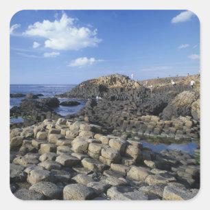 Giants Causeway, County Antrim, Noord-Ierland Vierkante Sticker