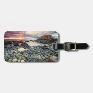 Giant's Causeway Ierland gestileerd Bagagelabel