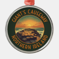Giant's Causeway Ierland Retro Distressed Circle
