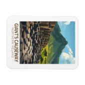 Giant's Causeway Noord-Ierland Illustratie Magneet (Horizontaal)