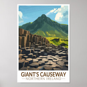 Giant's Causeway Noord-Ierland Illustratie Poster