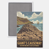  Giants Causeway Noord-Ierland Reizen Magneet (Voorkant / Achterkant)