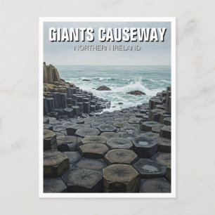Giants Causeway Noord-Ierland Travel Sunset Briefkaart