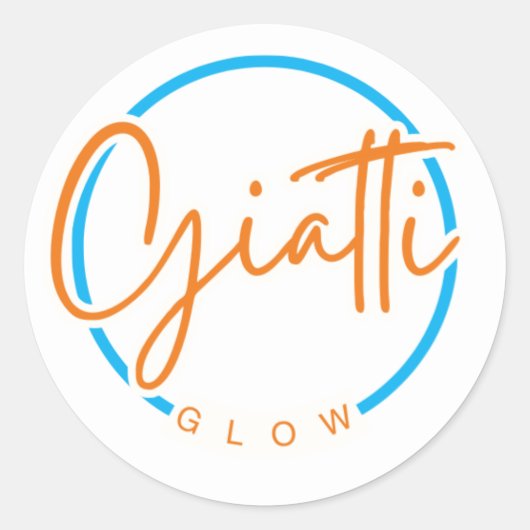 Giatti Glow Ronde Sticker (Voorkant)