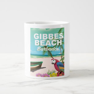 Gibbes Beach Barbados vakantieposter Jumbo Beker