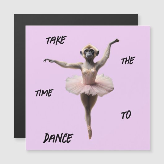 Gibbon balletdanser in een tutu, (Voorkant / Achterkant)