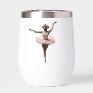 Gibbon balletdanser in een tutu,