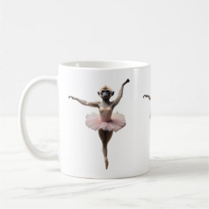 Gibbon balletdanser in een tutu, koffiemok