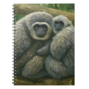 Gibbon Companions - Emotioneel wildlifeportret Notitieboek