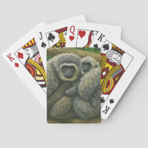 Gibbon Companions - Emotioneel wildlifeportret Pokerkaarten