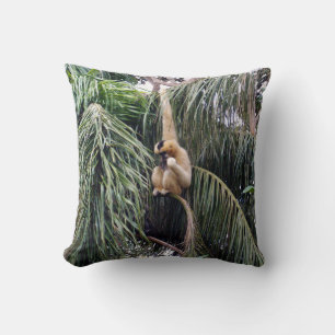 Gibbon Monkey alleen maar chillin, Throw Cushion Kussen