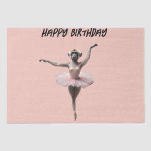 Gibbon Monkey Ballet danser in een tutu, Tissuepapier