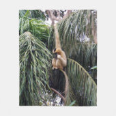 Gibbon Monkey Just chillin, Med Fleece Blanket (Voorkant)