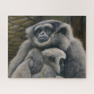Gibbon Shelter - Emotioneel wildlife portret Legpuzzel