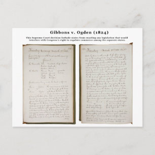 Gibbons v. Ogden, 22 V.S. 1 (1824) Briefkaart