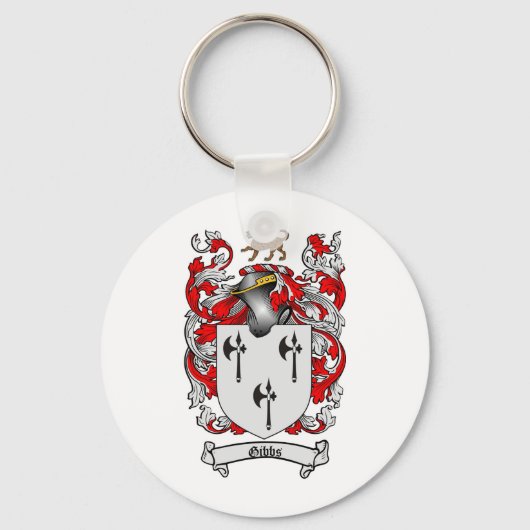 GIBBS FAMILY CREST - GIBBS COAT OF ARMS SLEUTELHANGER (Voorkant)