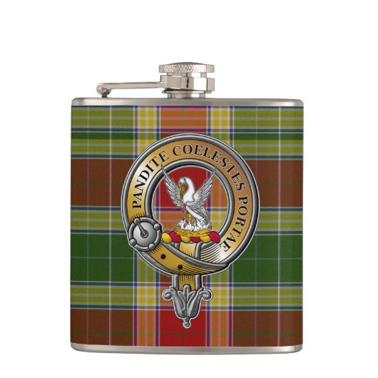 Gibbs Gibsone Tartan & Badge Heupfles (Voorkant)